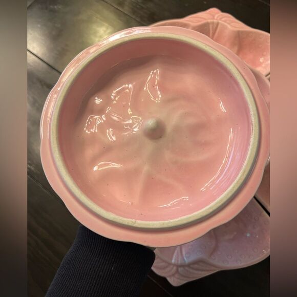 Vtg MCM CALIFORNIA CA Pottery 1940s Belmar Pink Strawberry Lazy Susan Party
Dish - Picture 7 of 16